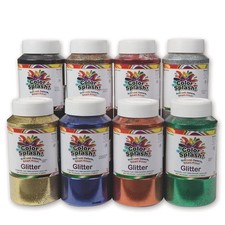 Color Splash Glitter Silver 1lb Shaker Top, Craft Sparkle Art Decoration Jar