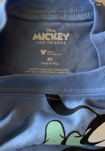 Walt Disney Graphic T-Shirt Mickey Mouse Crew Neck Short Sleeve Pullover Boys 4T - Picture 3 of 3