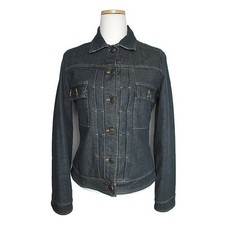 Burberry Charcoal Gray Work Denim Jacket 44 144175406
