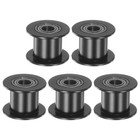 5pcs 2GT Idler Pulley 5mm Bore 18mm Dia. 11mm Width Belt Toothless, Black