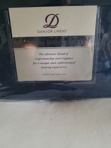 New  Danjor Linens Queen Set - Hotel Luxury Bed Sheets Navy Blue Color - Picture 2 of 5