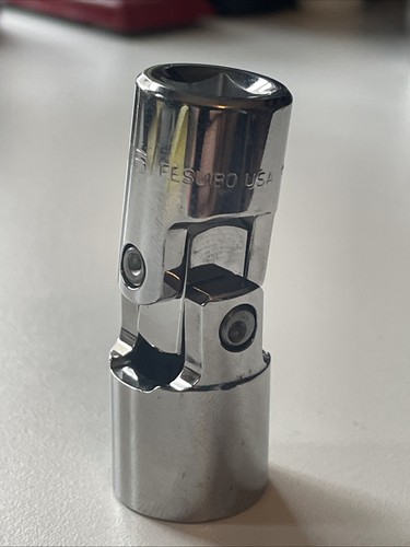 Snap-on 3/8" Drive Chrome Universal Spline Socket #FESU180 Size:9/16" Rare !! - Picture 3 of 10