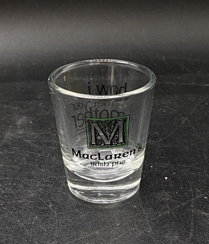 How I Met Your Mother MacLaren’s Irish Pub Clear Shot Glass TV Show Swag - Picture 1 of 4