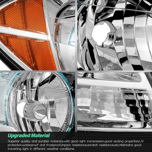 Conjunto de faros cromados izquierda+derecha para Chevy Malibu 2008-2012 - Imagen 4 de 7