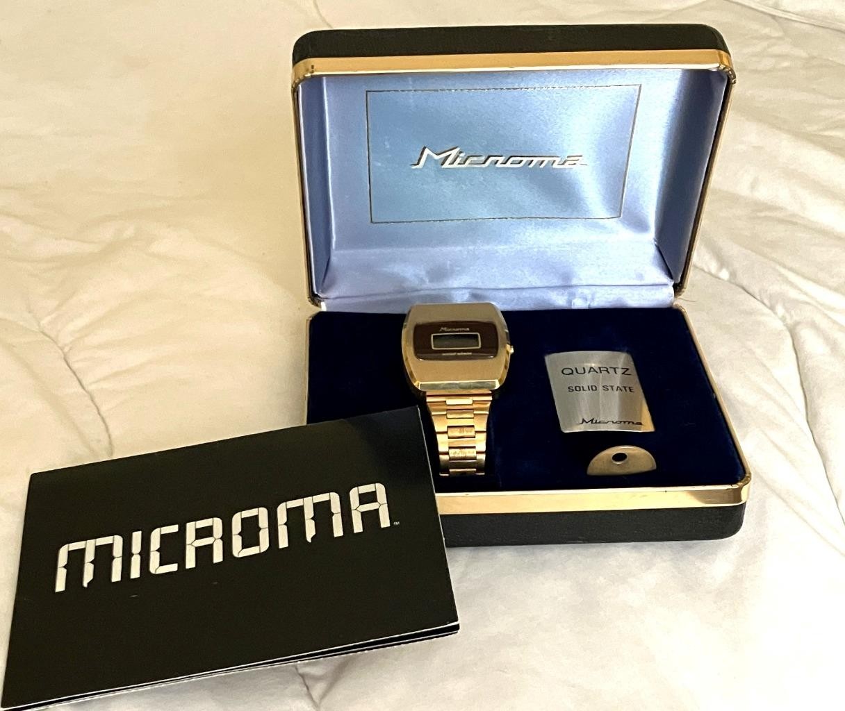 Gorgeous Retro Microma Solid State Digital Men's … - image 1