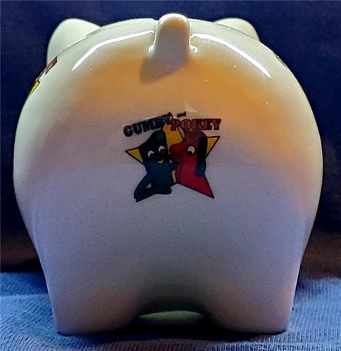 A Charming Gumby & Pokey 3 3/4" Long Porcelain Piggy Bank - Picture 3 of 4