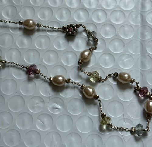 Premier Designs Madeline Doppelstrang Halskette Kunstperlen Blume Perlen 16-18 Zoll - Bild 13 von 14