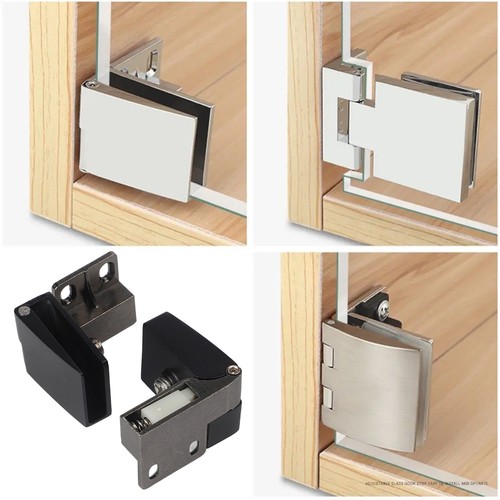 Automatic Positioning Zinc Alloy Self Closing Glass Door Hinges 1 Pair - Bild 15 von 30