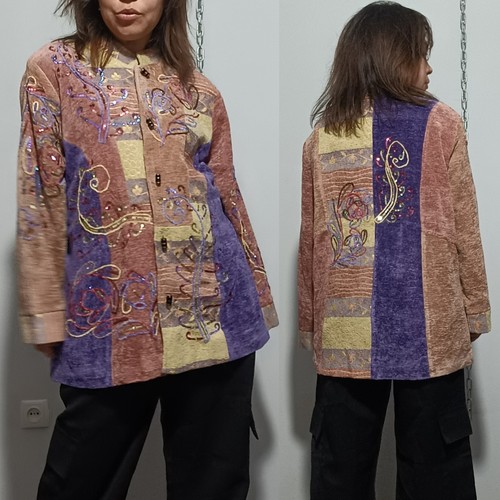 Chaqueta Indigo Moon con apliques y botones decorativos, talla 46/XL - Imagen 3 de 19