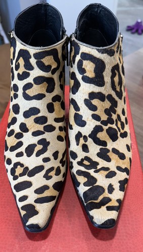 Donald J. Pliner Leopard Ponyhaar Stiefel Damengröße 11 M  - Bild 1 von 7