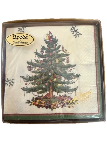 Creative Papers Spode Christmas Tree 40 3-lagige Getränke Cocktail Servietten 9 7/8 Quadrat - Bild 1 von 4