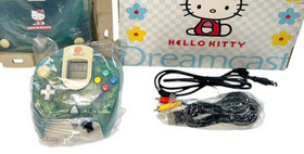 Sega Dreamcast Console Hello Kitty Skeleton Blue Rare Used With Box Working
