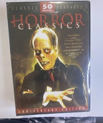 Horror Classics (50 Movies) DVD - Anniversary Edition New Sealed Mint