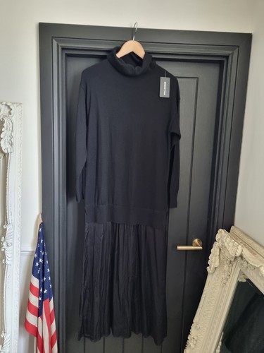 Hallhuber Black 2 In 1 Long Merino Blend Sweater Dress Size UK Small RRP £119 - Picture 7 of 18