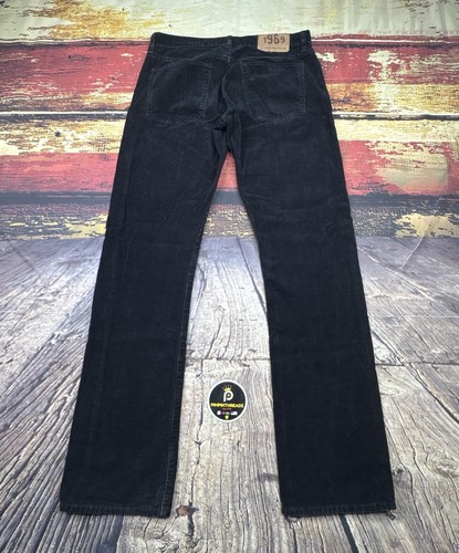 Vintage Gap Corduroy Pants Men’s 30x32 Black Low Rise Chino Straight Cords y2k - Picture 3 of 16