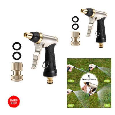 Gartenbrause Hochdruck Metall 4 Spraymuster Dauerarretierung Frostschutz