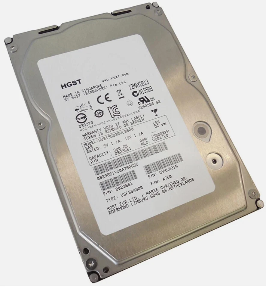 HGST Ultrastar 15K600 HUS156030VLS600 300GB 15000RPM 3.5" SAS HDD HARD Drive - Image 2 of 2