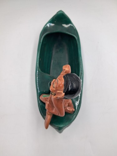 PLANTADORA CANOA HAWAIANA VINTAGE Gilner Happy Cannibal Island - agrietada/pegada - Imagen 6 de 11