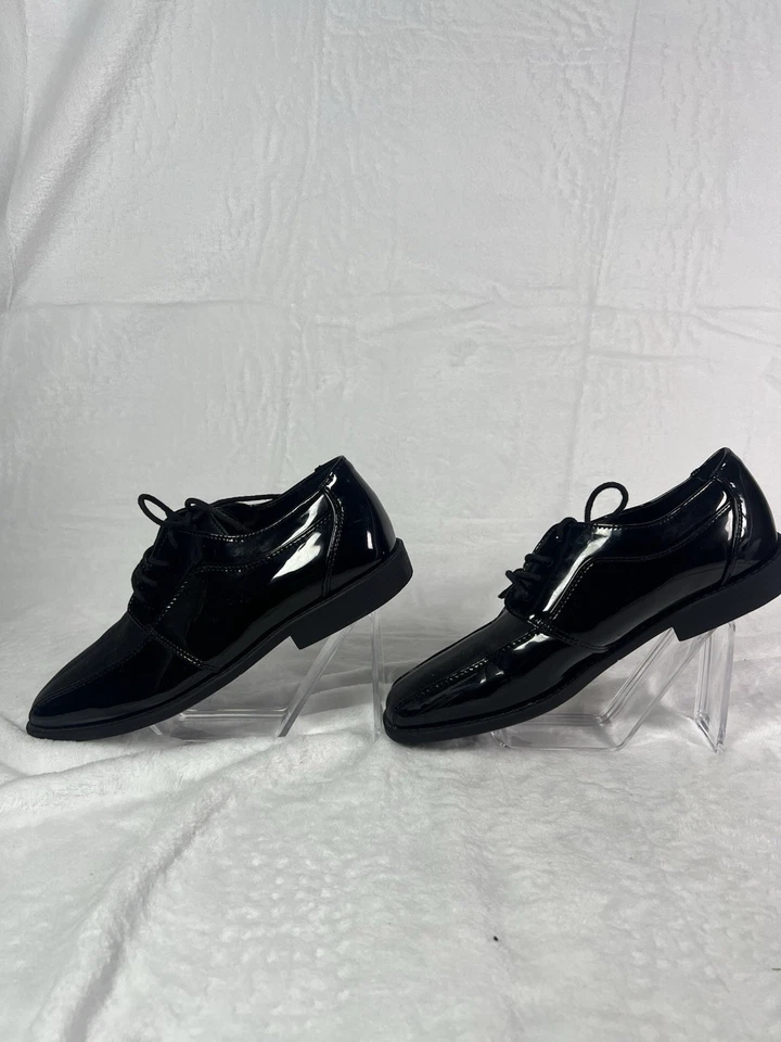 FELIPE STEFANO BLACK FORMAL DRESS SHOES SIZE 7 - Image 4 of 4