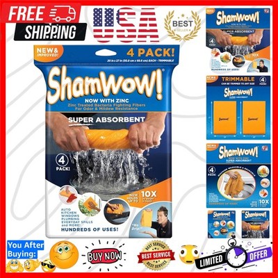 Super Absorbent Multi-Purpose Cleaning Shammy Chamois Towel Cloth - Holds 10X...