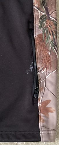 Realtree Outdoor Jacket Size Large Black Camo Hunting Full Zip Long Sleeve Coat - Picture 5 of 14