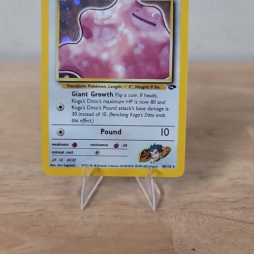 2000 Pokemon KOGA'S DITTO Gym Challenge HOLO RARE Unlimited Edition Card 10/132 - Picture 4 of 7