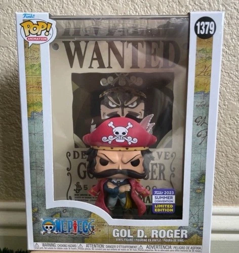 Funko Pop! One Piece Gol D Roger Wanted Poster/2023 SDCC Shared #1379 Mint