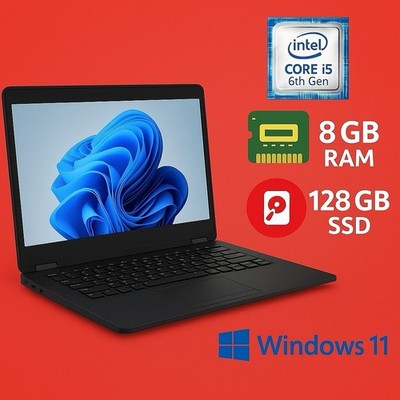 Dell Laptop Latitude E7470 14 FHD Intel i5-6300U 8GB RAM 128GB SSD M2 Win11 Pro