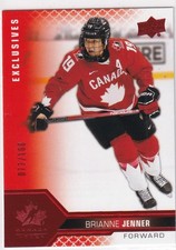 22/23 UD TEAM CANADA BRIANNE JENNER RED EXCLUSIVES BASE PARALLEL /100 #50