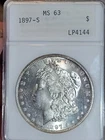 1897 S $1 Morgan Dollar ANA First Generation Soapbox MS63 Toned #LP4144