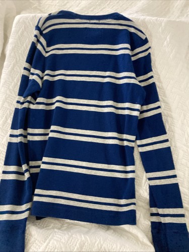 Abercrombie & Fitch Langarmhemd gestreift, Herren Größe M, blau und grau - Bild 4 von 7