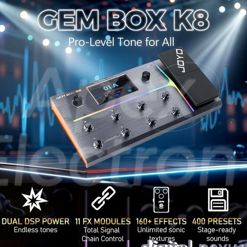 JOYO GEM BOX K8 Guitar Multi-Effects Processor Peda All-in-One Pedalboa - Picture 2 of 8