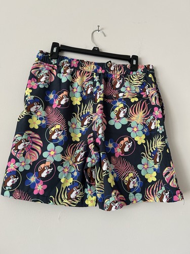 Buc-ees Herren Badehose Strand Tropical Hawaii Motiv Bunt Größe L - Bild 2 von 11