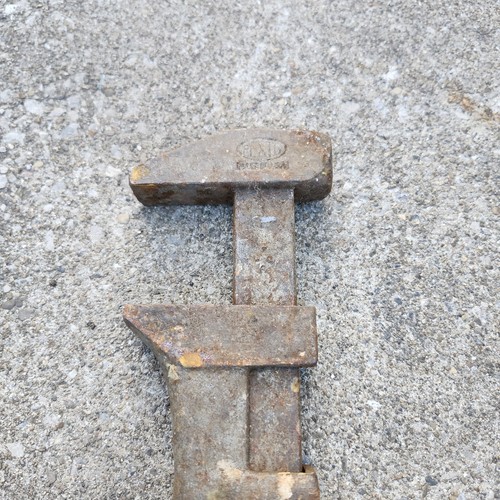 Vintage PEXTO Adjustable Pipe Wrench Monkey Hammer 12" Made in USA Hand Tool - Picture 5 of 9