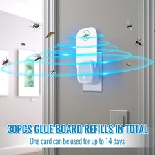 30 Pack Flying Insect Trap Refill Compatible with VEYOFLY Fly Trap VF01, Glue...