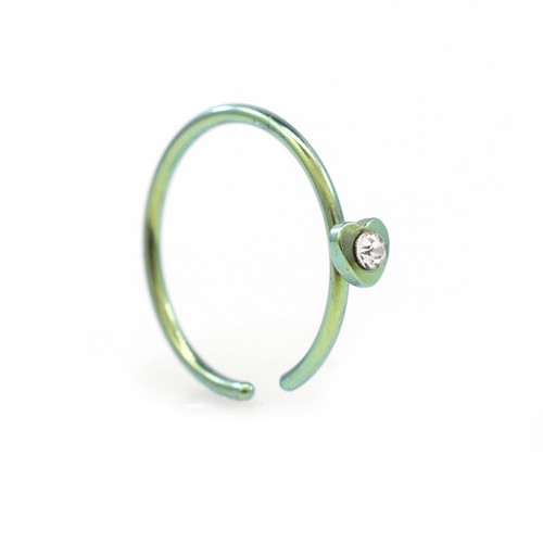 20g biegsame Nasenpiercings Herz Design Zirkonia Stein Nasenpiercings - Bild 14 von 36