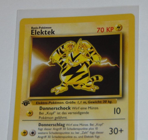 1st Edition Electabuzz (Elektek) 20/102 - NM - German Base Set Pokemon Card - Picture 2 of 4