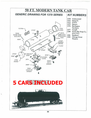 #ad #ad RCR HO PROJECT 50ft TANK CARS SIDE LADDER 5 CARS $34.99