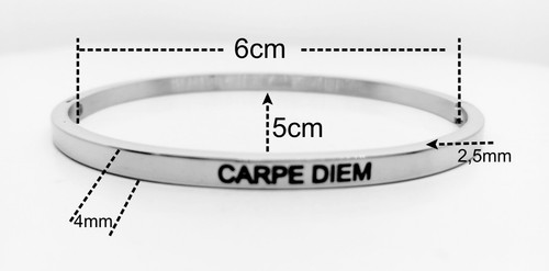 Bracciale da donna braccialetto in acciaio rigido con frase scritta dedica - Foto 3 di 51