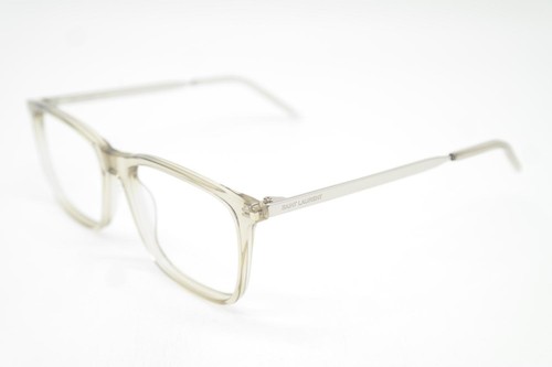 Saint Laurent SL 345 Transparent Silver Oval Glasses Frame New - Picture 3 of 6