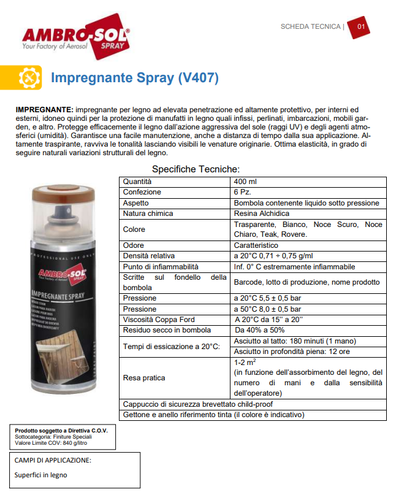 Holzimprägniermittel Spray AMBRO-SOL Profi Polyurethan Finish 400ml - Bild 3 von 10
