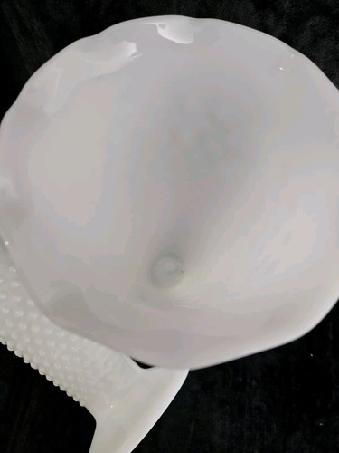 Fenton Pr. Hobnail Milk Glass VINTAGE Large CENTREPIECE TABLE TALL VASES 9.6 In. - Picture 8 of 11