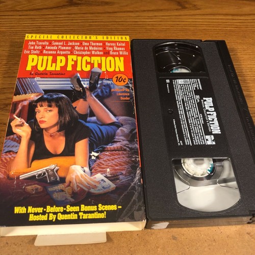Pulp Fiction VHS Movie VCR Video Tape Used John Travolta Samuel L. Jackson - Imagen 6 de 6