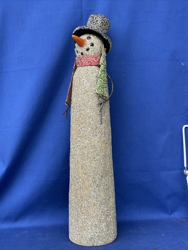 Frosty The Snowman Sparkle Glitter Christmas Tree Red Scarf Top Hat 20"❤️blt10m7 - Picture 3 of 8