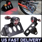 For Harley Chopper Bobber Motorcycle Side Mount Tail Light License Plate Bracket