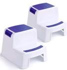 New ListingStep Stools for Adults/Children (2 Pack) White Blue-Purple Holds Up To 200lbs