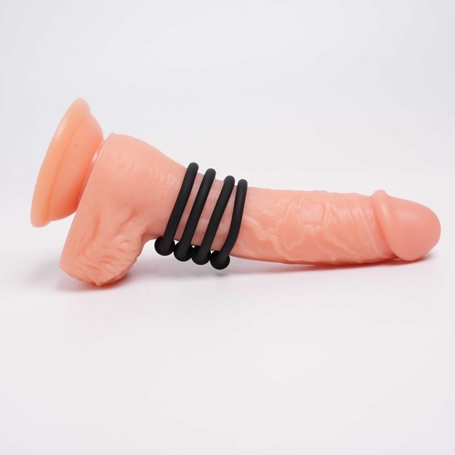 4×Männer Silikon Penisring Ballstretcher Hodenring Harte Hodensack Potenzring DE - Bild 13 von 24