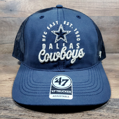 Dallas Cowboys Pitstop '47 Snapback Trucker Relaxed Fit Hat Cap Navy Blue NEW
