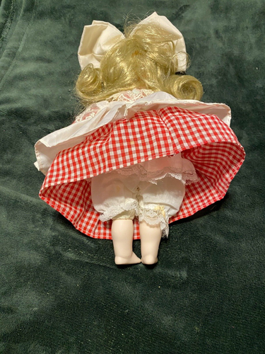 Vintage Doll with Blonde hair, Red Dress - Picture 4 of 9