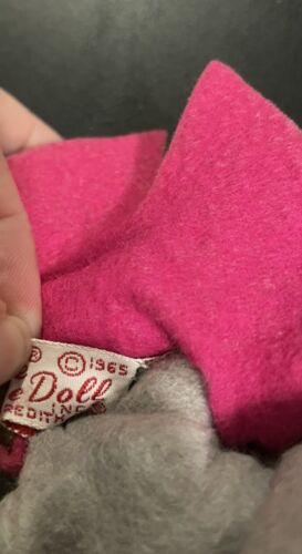 Annalee Puppen seltene 60er Vintage singende Maus in rosa Jacke grüner Schal 1965 - Bild 8 von 8